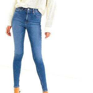Topshop Moto Jamie Blue Skinny Jeans W 32